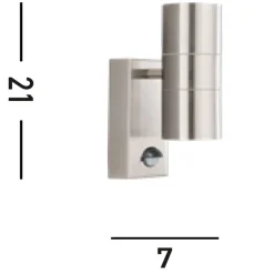 Outdoor Wandlampe Up & Down Bewegungsmelder GU10 IP44