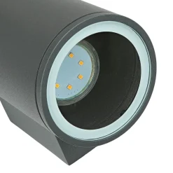 Outdoor Wandleuchte Anthrazit IP54 Aluminium GU10