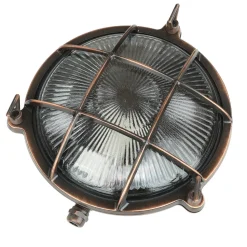 Outdoor Wandleuchte Messing Maritim Ø 21 cm E27 IP64