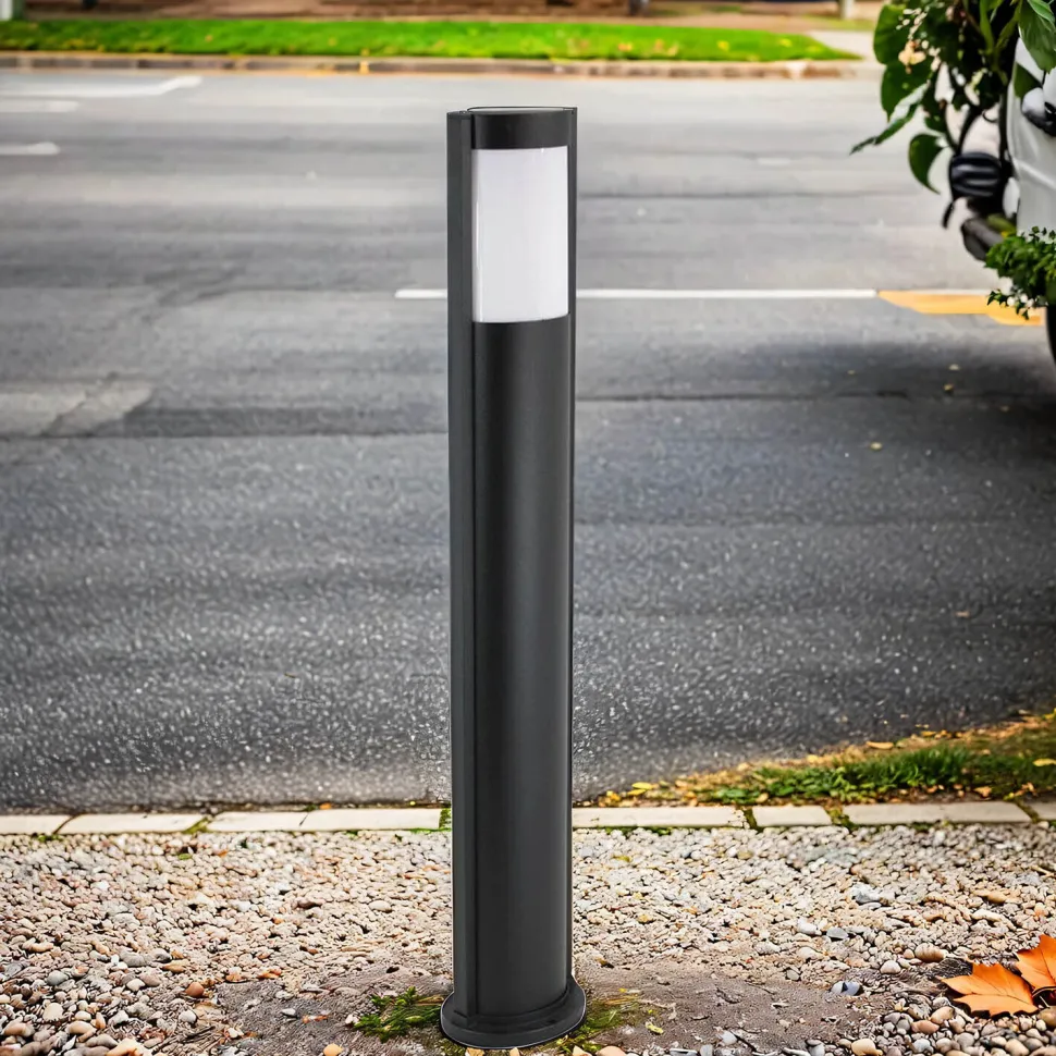 Ovale Außenlampe Schwarz 92 cm IP54 oval E27