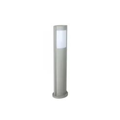 Ovale Pollerleuchte CANDO 65 cm IP54 in Silber E27