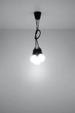 Pendellampe Retro Schwarz verstellbar bis 90 cm NESSA