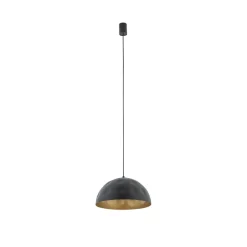 Pendelleuchte Ø 33 cm E27 in Schwarz Gold matt