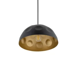 Pendelleuchte Ø 33 cm E27 in Schwarz Gold matt