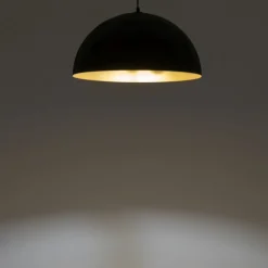 Pendelleuchte Ø 33 cm E27 in Schwarz Gold matt