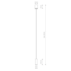 Pendelleuchte Ø 4 cm GU10 R35 Weiß Metall verstellbar