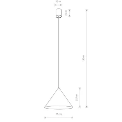 Pendelleuchte Ø 35 cm GU10 Schwarz Metall Kegelschirm