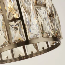 Pendelleuchte Art Déco D: 22 cm E27 Kristall Schirm