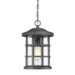 Pendelleuchte außen IP44 E27 Rustikal Schwarz antik