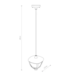 Pendelleuchte außen IP44 E27 Schwarz Aluminium Modern KIKI