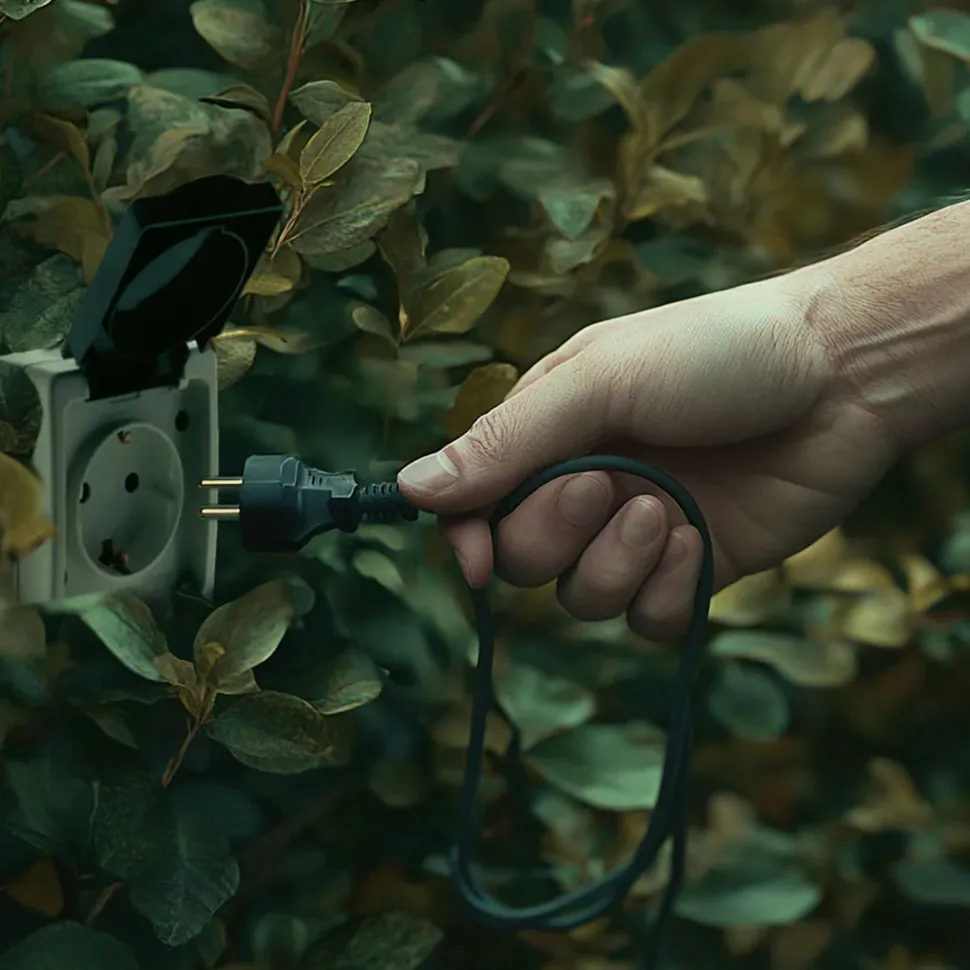 Pendelleuchte außen IP54 Seil Lampenschirm E27 Ø 30 cm Grün