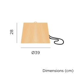 Pendelleuchte außen LED Akku Holz Ø 39 cm IP54 2700 K dimmbar