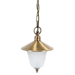 Pendelleuchte Außen Messing Glas IP23 Rustikal