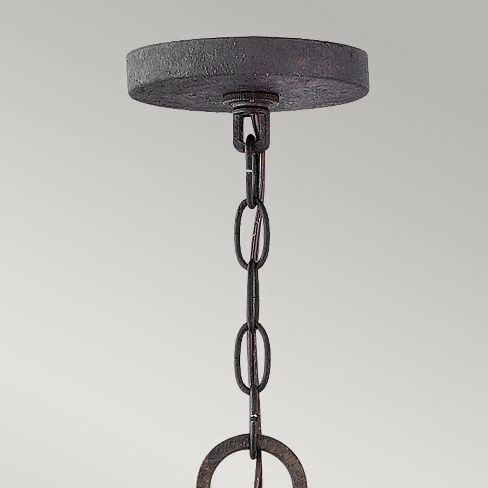 Pendelleuchte außen Ring IP44 rund Ø 76,2 cm Metall Glas E14