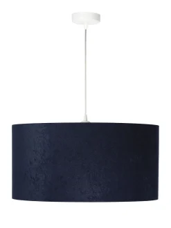 Pendelleuchte Blau Gold Stoff Esstisch Lampe