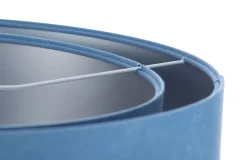 Pendelleuchte Blau Silber E27 rund Ø 50 cm Velours Optik