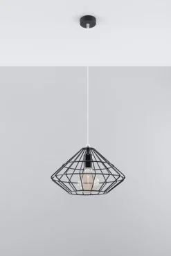 Pendelleuchte Draht geometrisch Käfigschirm E27