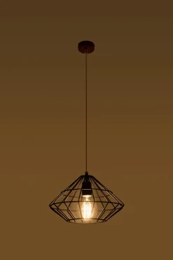 Pendelleuchte Draht geometrisch Käfigschirm E27