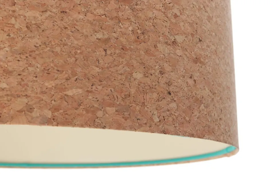 Pendelleuchte E27 Ø 50 cm rund Kork Lampenschirm