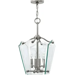 Pendelleuchte EDDA Nickel Glas Ø31cm kürzbar Lampe