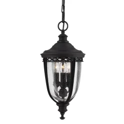 Pendelleuchte EDMUND Schwarz IP23 Rustikal außen