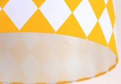 Pendelleuchte ERIK Weiß Orange rund Retro Esstisch