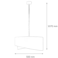 Pendelleuchte Esstisch Creme Gold Stoff Lampe