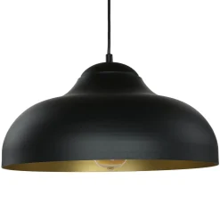 Pendelleuchte Esstisch Metall rund 40 cm Schwarz Gold