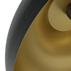 Pendelleuchte Esstisch Metall rund 40 cm Schwarz Gold