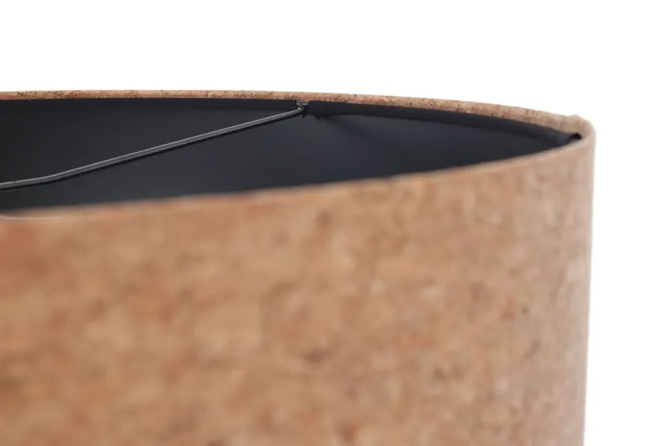 Pendelleuchte Esszimmer E27 Ø 60 cm Natur Schwarz Kork