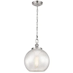 Pendelleuchte FINYA Kugel Silber kürzbar Ø30cm