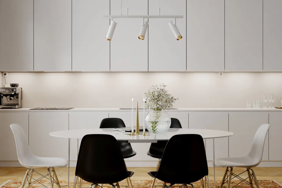 Pendelleuchte 3-flammig 80 cm breit H: max. 140 cm GU10