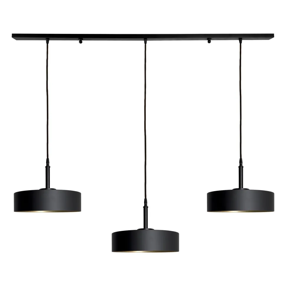 Pendelleuchte 3-flammig B: 120 cm Messing Eisen E27