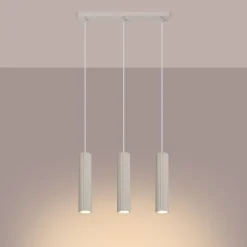 Pendelleuchte 3-flammig GU10 B: 45 cm in Creme Modern