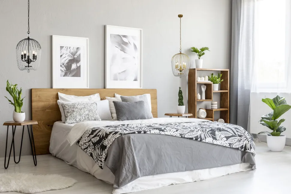 Pendelleuchte 5-flammig Schwarz E14 Ø 36 cm Metall Kristall