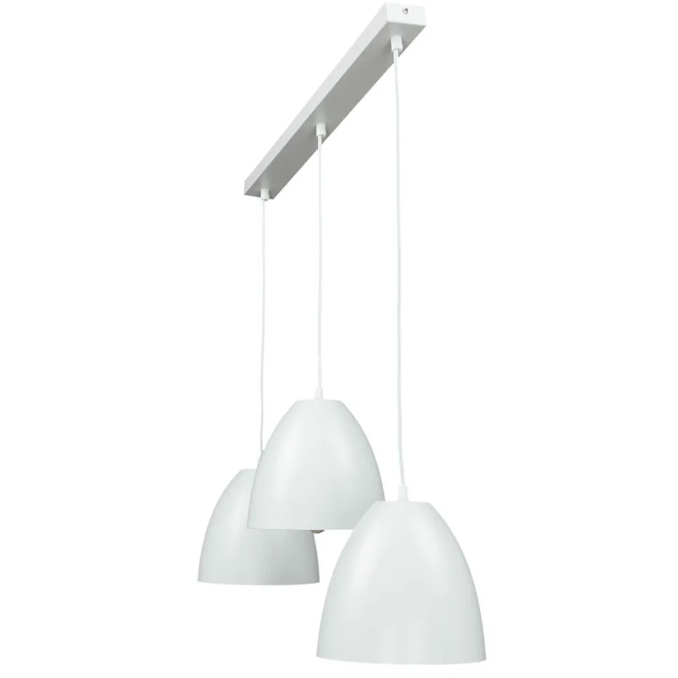 Pendelleuchte 3-flammig verstellbar Weiß Gold E27