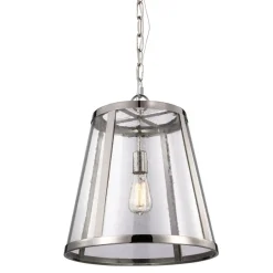 Pendelleuchte FLOR Nickel Ø41cm Lampe Wohnzimmer