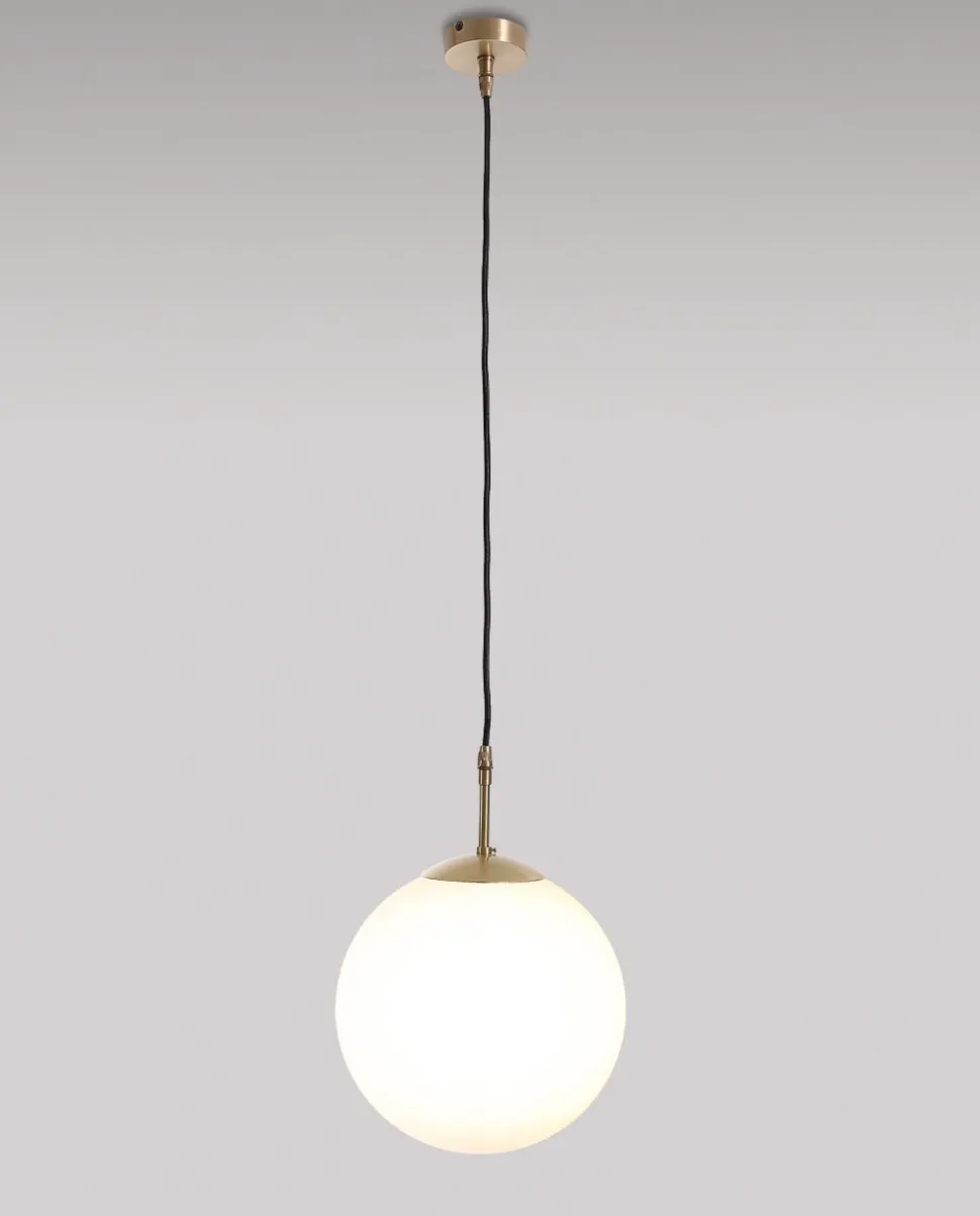 Pendelleuchte Glas Kugel Echt-Messing rund Esstisch