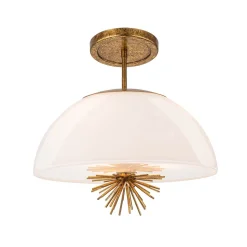 Pendelleuchte Glas Metall D: 45,7 cm rund 3x E14 verstellbar