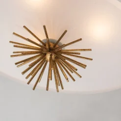 Pendelleuchte Glas Metall D: 45,7 cm rund 3x E14 verstellbar