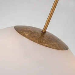 Pendelleuchte Glas Metall D: 45,7 cm rund 3x E14 verstellbar