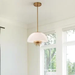 Pendelleuchte Glas Metall D: 45,7 cm rund 3x E14 verstellbar