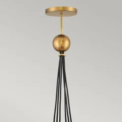 Pendelleuchte Glas Metall E27 B: 58,9 cm Kugelschirm