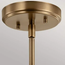 Pendelleuchte Glas Metall Ø 12,4 cm Vintage in Messing