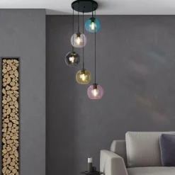 Pendelleuchte Glas rund Ø 51 cm H: max. 1,2 m verstellbar