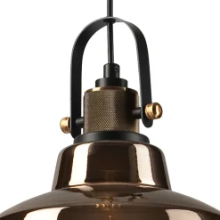 Pendelleuchte Glas Schirm Industrial Vintage E27