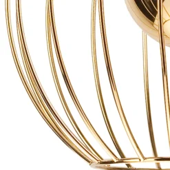 Pendelleuchte Gold Schwarz Ø 24 cm rund Metall Kugel