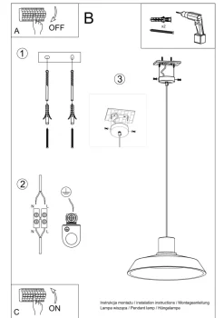 Pendelleuchte Grau Ø 40 cm Beton Schirm E27