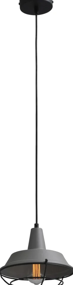 Pendelleuchte Grau Ø25cm Ziergitter Schwarz PRATO