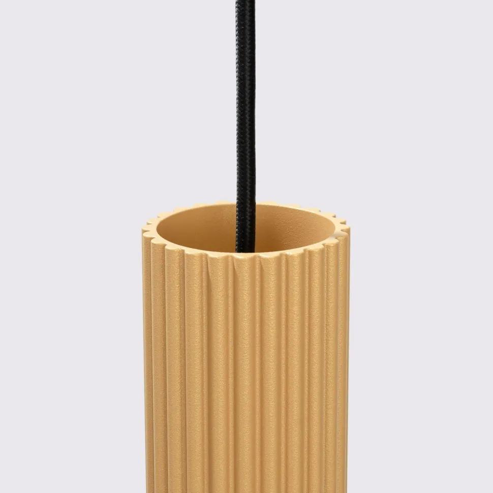 Pendelleuchte GU10 2-flammig aus Aluminium B: 30 cm in Gold